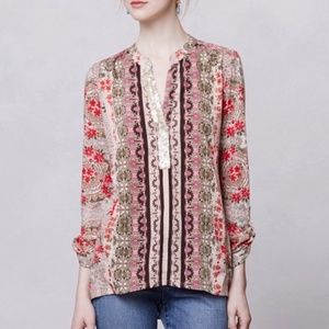 Anthropologie Devas Mixed Print Tunic by Tiny